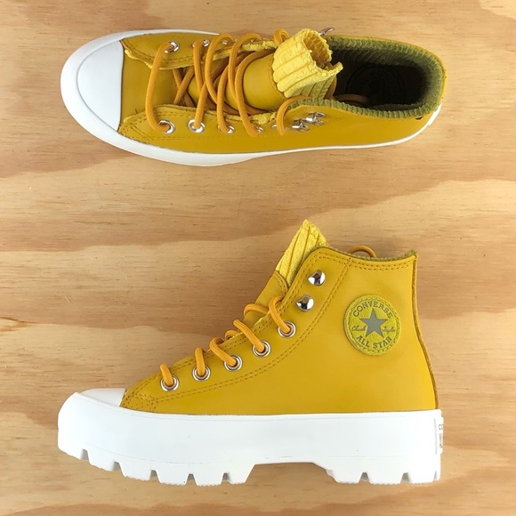 Converse Chuck Taylor All Star Lugged Platform Yellow Womens Size 5.5 - Picture 2 of 7